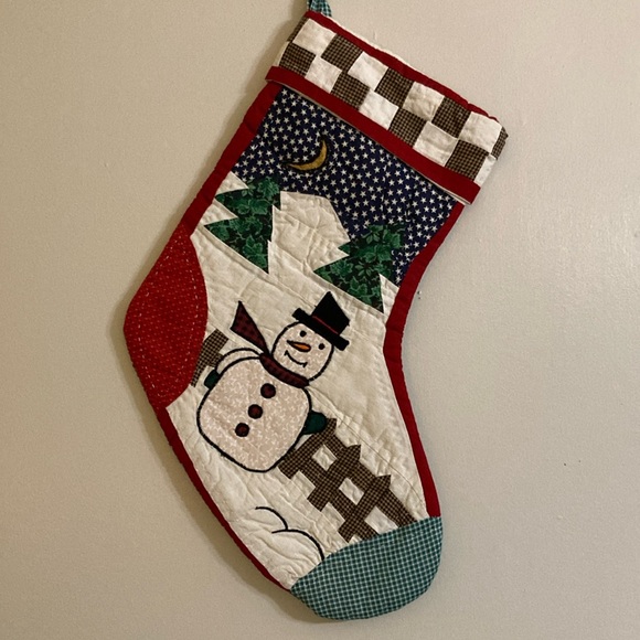 Quilted Snowman Stocking - Picture 1 of 13